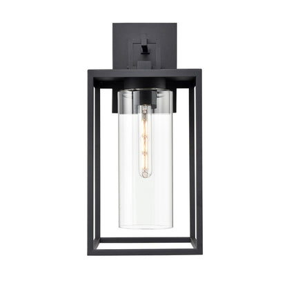 Millennium Lighting Ellway 1Lt 20" Outdoor Wall Sconce, Black/Clear - 93131-TBK