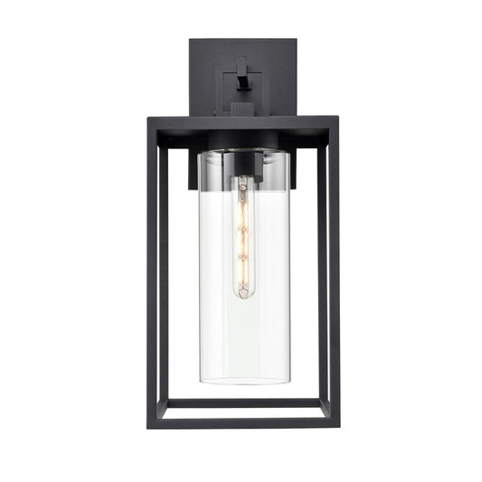 Millennium Lighting Ellway 1Lt 20" Outdoor Wall Sconce, Black/Clear - 93131-TBK