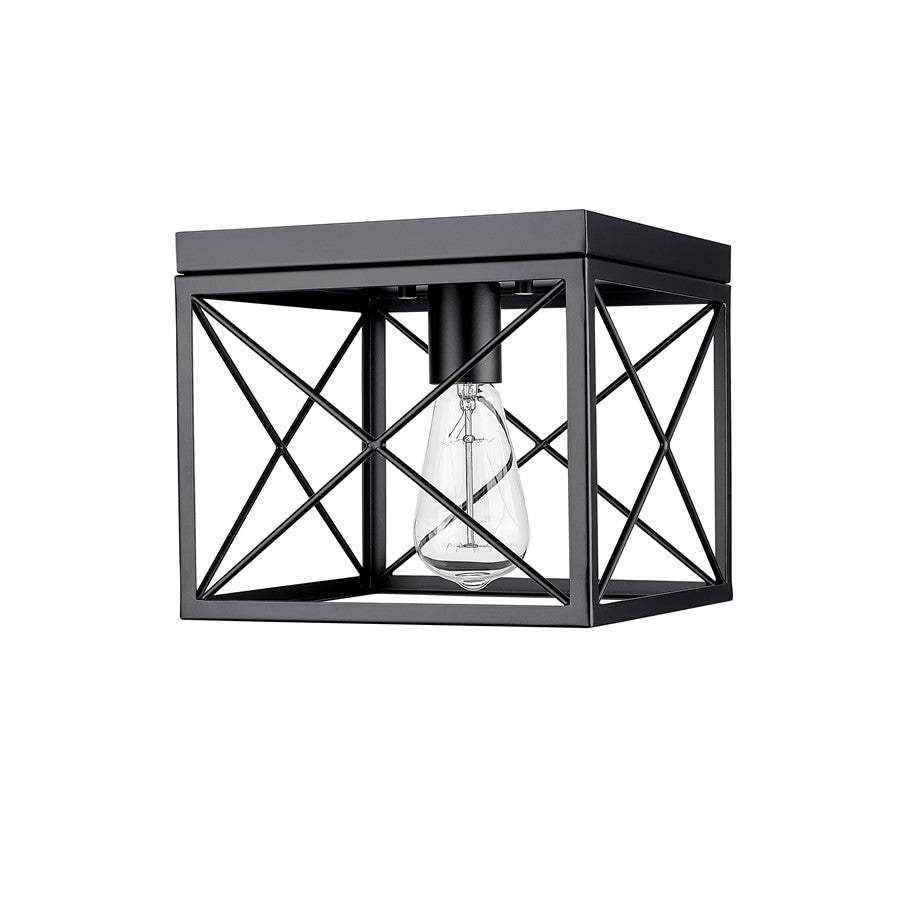 Millennium Lighting 1Lt Flushmount, Black