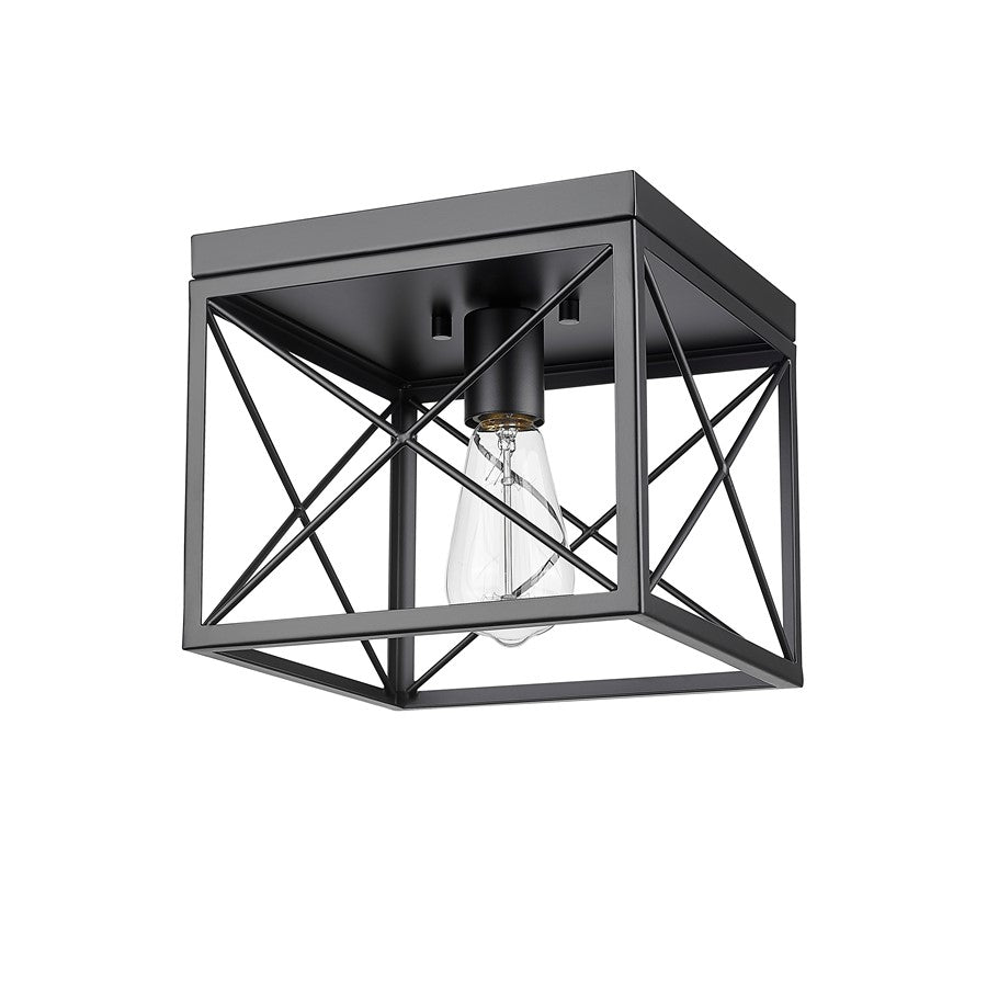 Millennium Lighting 1Lt Flushmount, Black