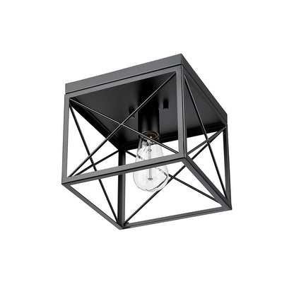 Millennium Lighting 1Lt Flushmount, Black