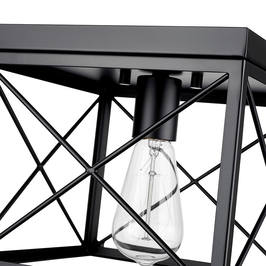 Millennium Lighting 1Lt Flushmount, Black