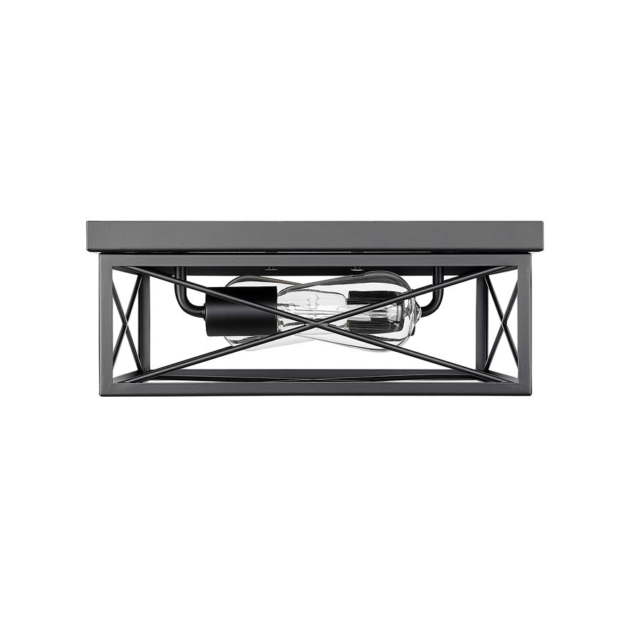 Millennium Lighting 2Lt Flushmount, Black - 94102-MB