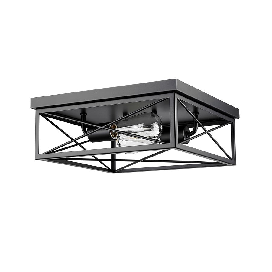 Millennium Lighting 2Lt Flushmount, Black