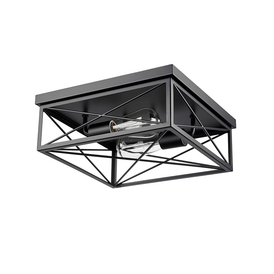 Millennium Lighting 2Lt Flushmount, Black