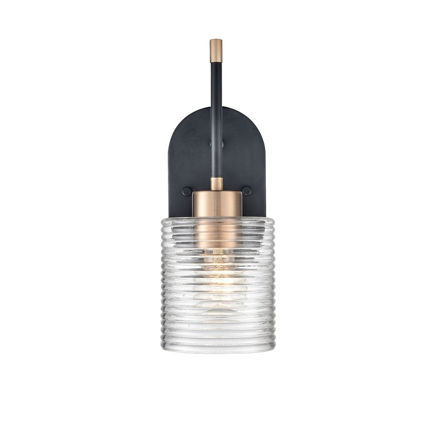 Millennium Lighting Renitta 1Lt Wall Sconce, Black/Modern Gold - 9411-MB-MG