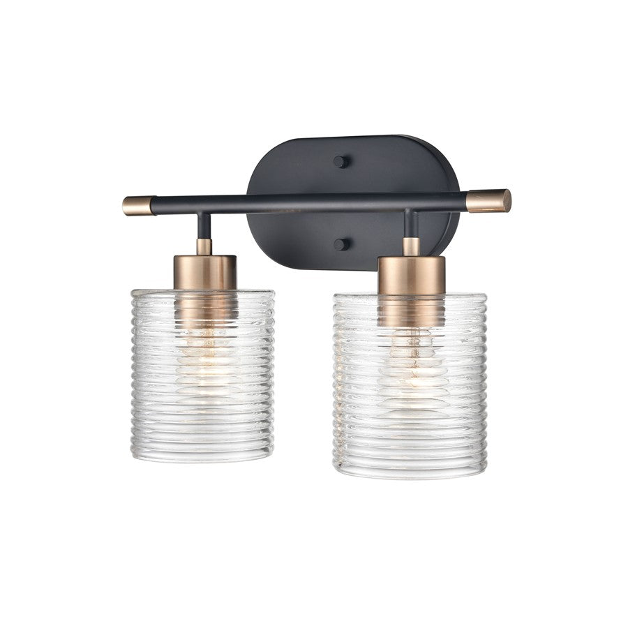 Millennium Lighting Renitta 2Lt Vanity, Black/Modern Gold