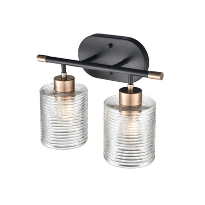 Millennium Lighting Renitta 2Lt Vanity, Black/Modern Gold