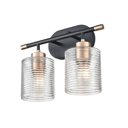 Millennium Lighting Renitta 2Lt Vanity, Black/Modern Gold