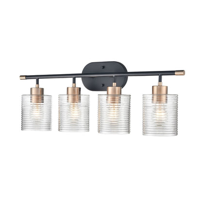 Millennium Lighting Renitta 4Lt Vanity, Black/Modern Gold