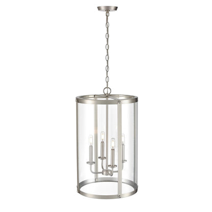 Millennium Lighting Aydenn 4 Light 21" Pendant, Brushed Nickel/Clear