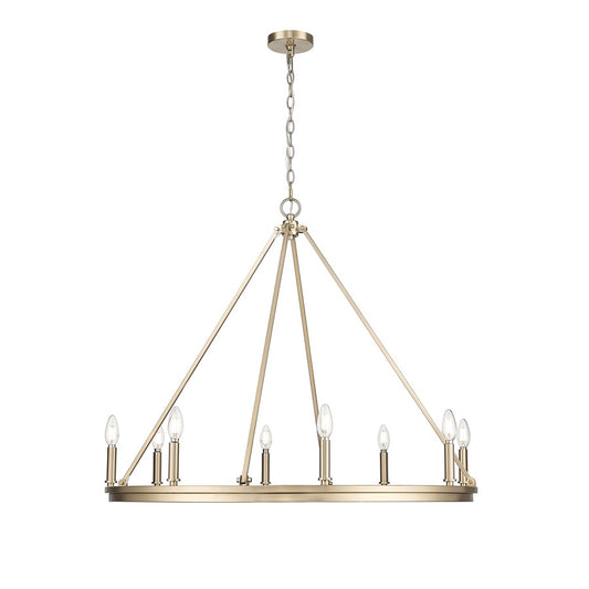 Millennium Lighting Carruth 8Lt Chandelier, Modern Gold - 9508-MG