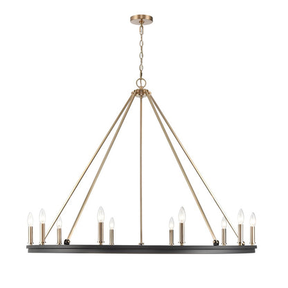 Millennium Lighting Carruth 1Lt Chandelier, Black/Modern Gold