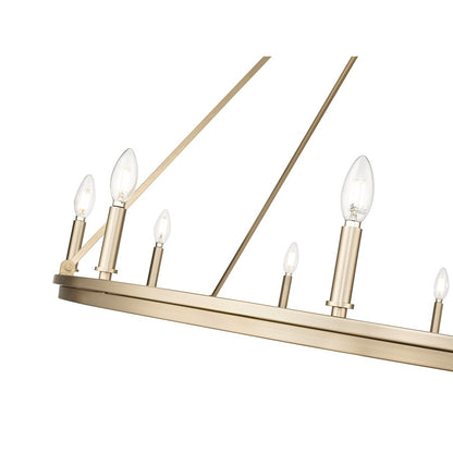 Millennium Lighting Carruth 1Lt Chandelier, Modern Gold