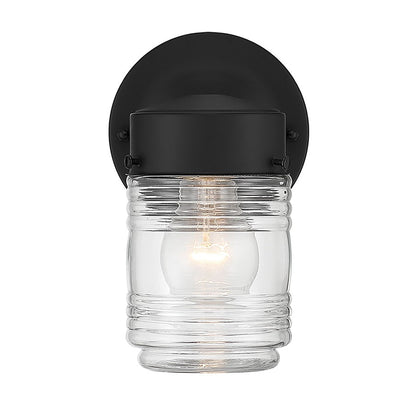 Millennium Lighting Bravyn 1Lt Outdoor Wall Sconce, Black/Clear