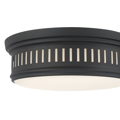 Millennium Lighting Velune 2 Light Flush Mount, Matte Black