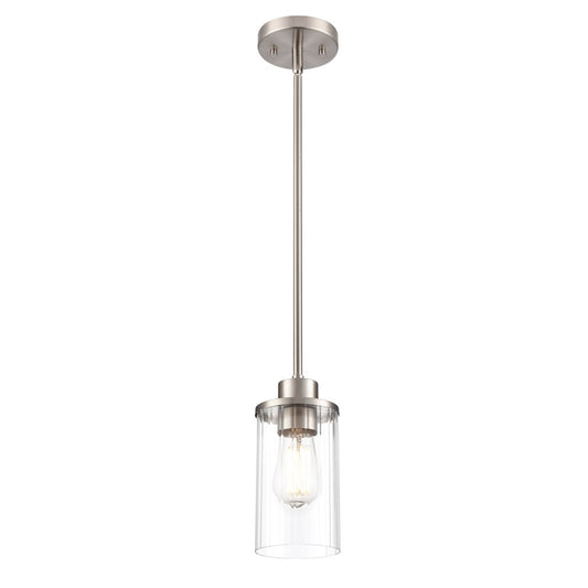 Millennium Lighting Beverlly 1Lt 5" Pendant, Nickel/Clear Beveled - 9511-BN