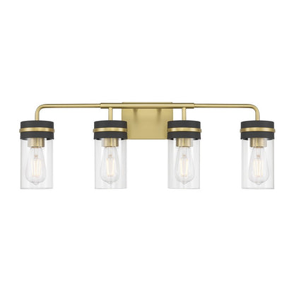 Millennium Marbridge 4Lt Bathroom Vanity Light, Brass/Clear