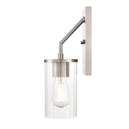 Millennium Lighting Beverlly 1Lt 14" Wall Sconce, Nickel/Clear Beveled