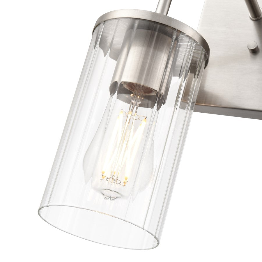 Millennium Lighting Beverlly 2Lt 13" Vanity, Nickel/Clear Beveled