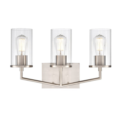 Millennium Lighting Beverlly 3Lt 20" Vanity, Nickel/Clear Beveled
