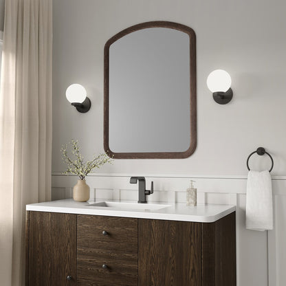Millennium Lighting Ardeva 1Lt Wall Sconce, Black/Shiny Opal