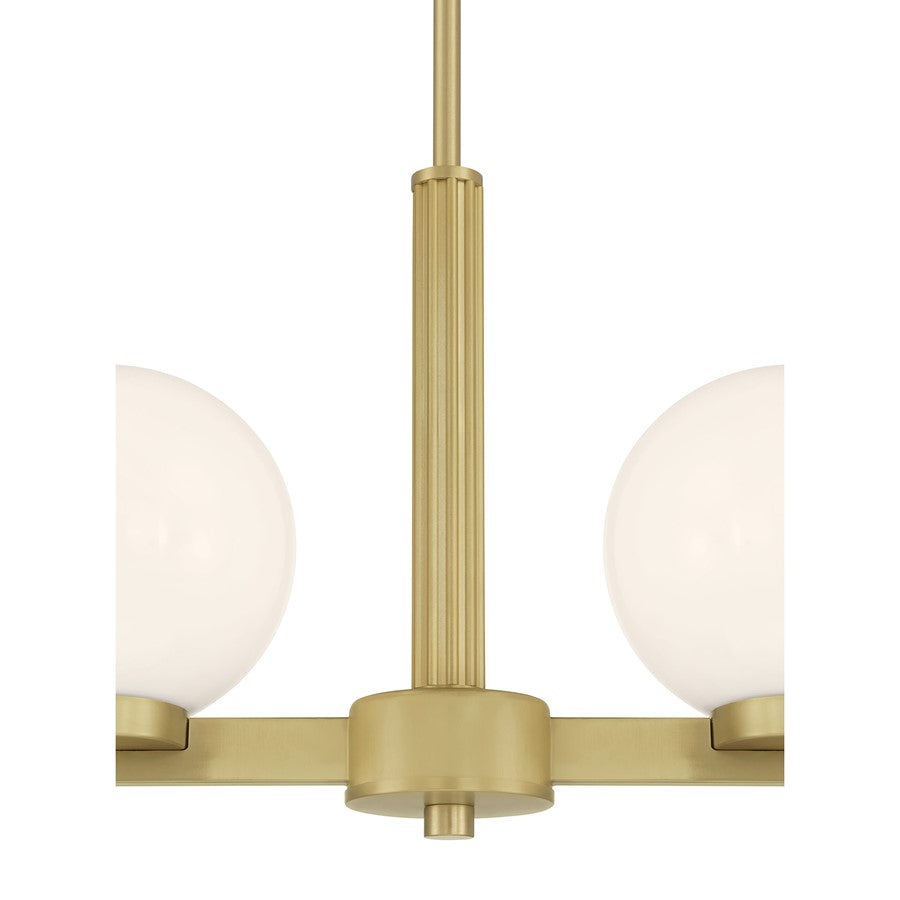 Millennium Lighting Ardeva 4Lt Chandelier, Brass/Shiny Opal