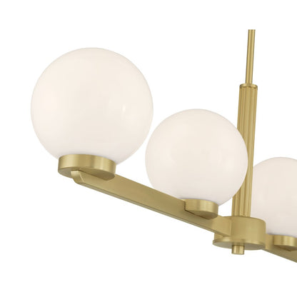 Millennium Lighting Ardeva 4Lt Chandelier, Brass/Shiny Opal