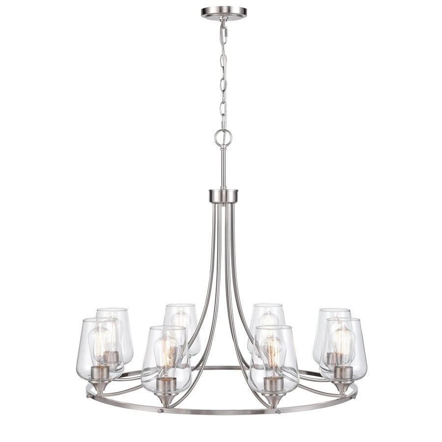 Millennium Lighting Ashford 8Lt Chandelier, Brushed Nickel