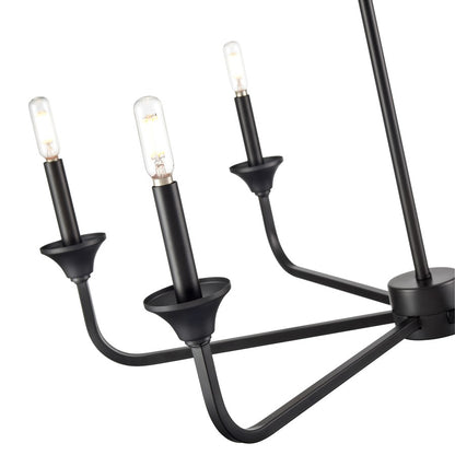 Millennium Lighting Herring 6Lt 23" Chandelier, Black