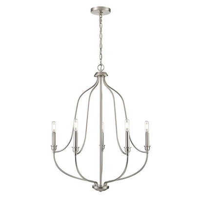 Millennium Lighting Senoia 5Lt Chandelier, Brushed Nickel - 98005-BN