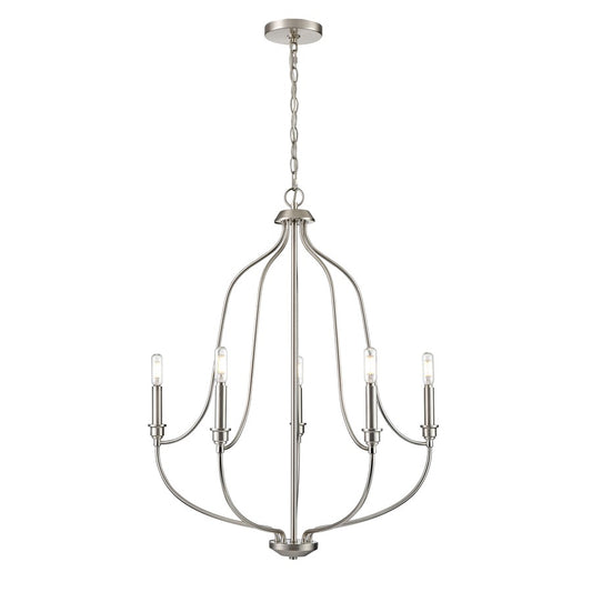 Millennium Lighting Senoia 5Lt Chandelier, Brushed Nickel - 98005-BN