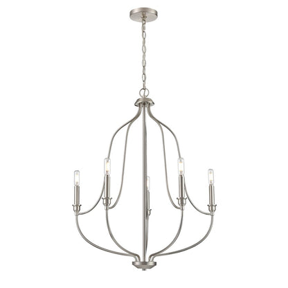 Millennium Lighting Senoia 5Lt Chandelier, Brushed Nickel
