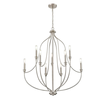 Millennium Lighting Senoia 9Lt Chandelier, Brushed Nickel