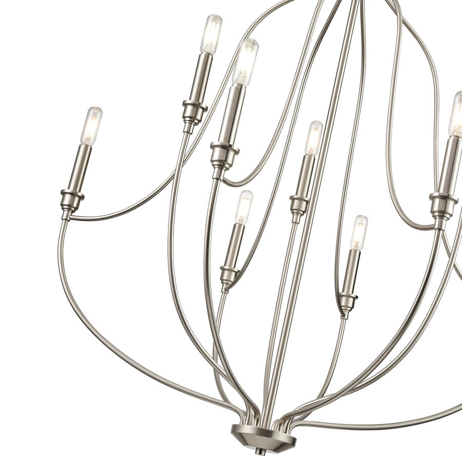 Millennium Lighting Senoia 9Lt Chandelier, Brushed Nickel