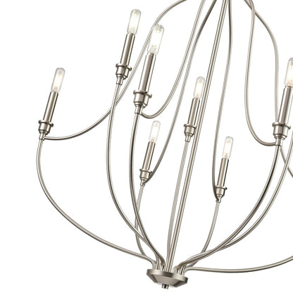 Millennium Lighting Senoia 9Lt Chandelier, Brushed Nickel