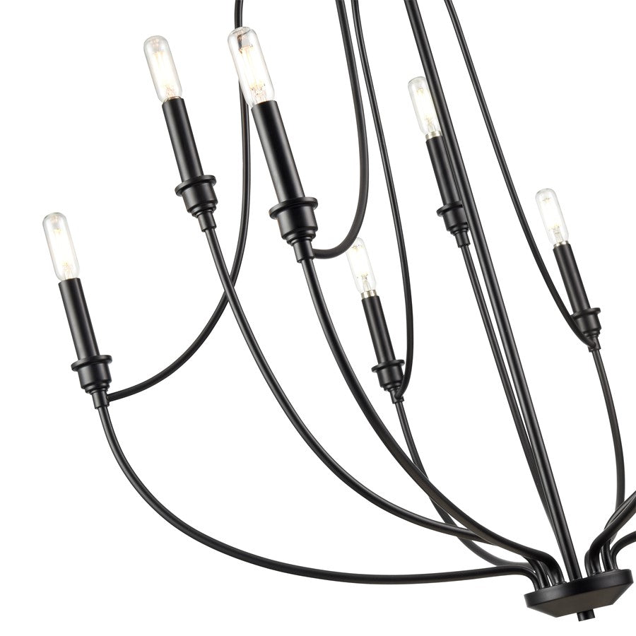 Millennium Lighting Senoia 9Lt Chandelier, Black