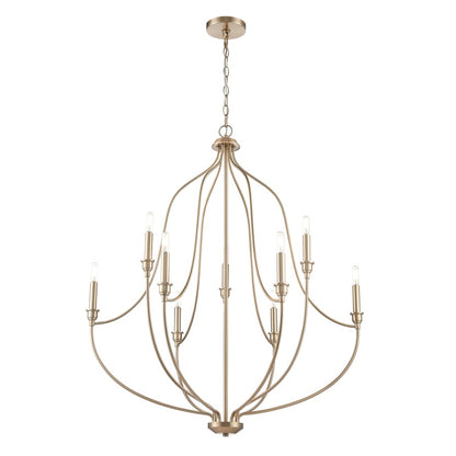 Millennium Lighting Senoia 9Lt 33" Chandelier, Modern Gold - 98009-MG