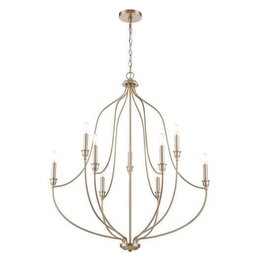 Millennium Lighting Senoia 9Lt 33" Chandelier, Modern Gold - 98009-MG