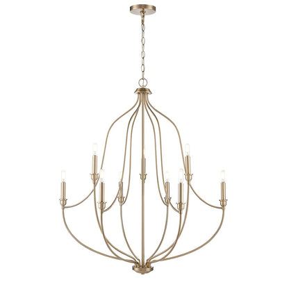 Millennium Lighting Senoia 9Lt 33" Chandelier, Modern Gold