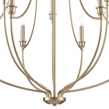 Millennium Lighting Senoia 9Lt 33" Chandelier, Modern Gold