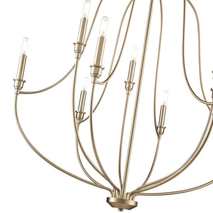 Millennium Lighting Senoia 9Lt 33" Chandelier, Modern Gold