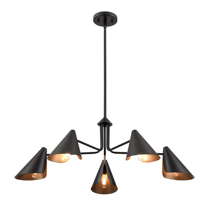 Millennium Lighting Warhol 5Lt Chandelier, Black