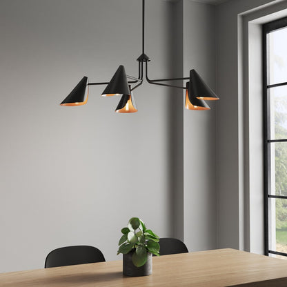 Millennium Lighting Warhol 5Lt Chandelier, Black