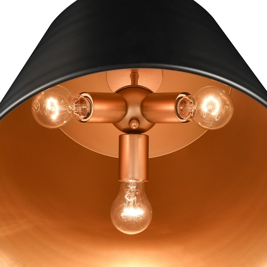 Millennium Lighting Allson 3Lt Pendant, Black