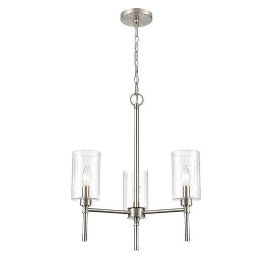 Millennium Lighting Chastine 3Lt Chandelier, Brushed Nickel - 9913-BN