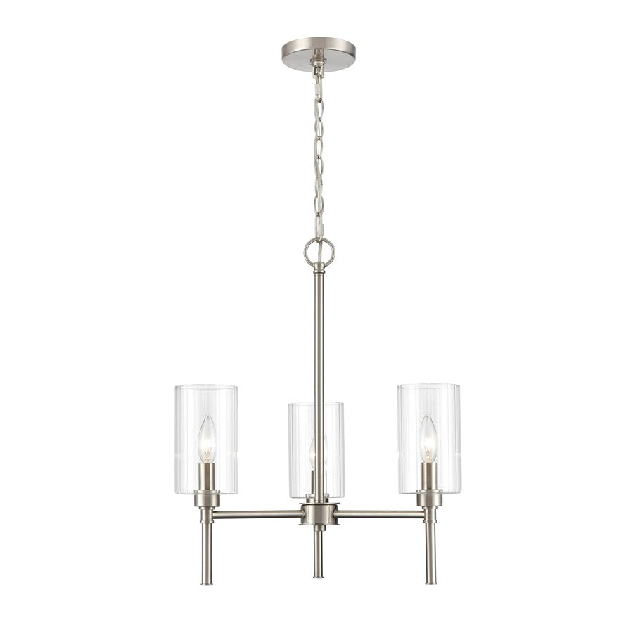 Millennium Lighting Chastine 3Lt Chandelier, Brushed Nickel