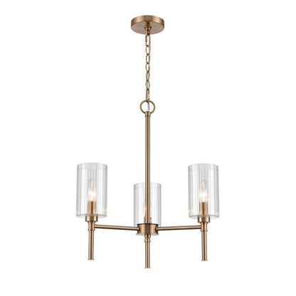 Millennium Lighting Chastine 3Lt Chandelier, Modern Gold