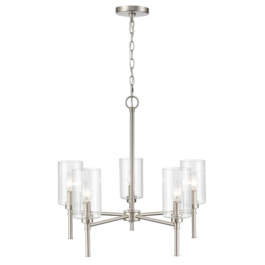 Millennium Lighting Chastine 5Lt 24" Chandelier, Brushed Nickel