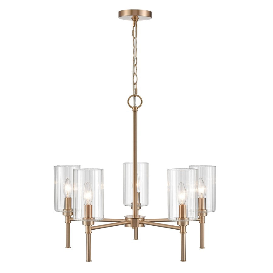 Millennium Lighting Chastine 5Lt 24" Chandelier, Modern Gold - 9915-MG